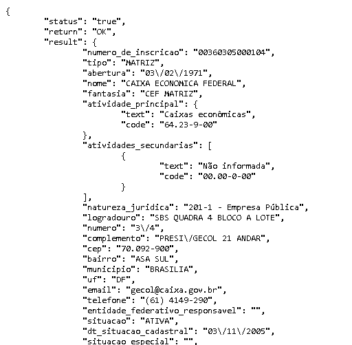 WebService CNPJ, CPF, CEP
