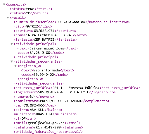 WebService CNPJ, CPF, CEP