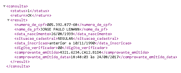 Web Service CPF