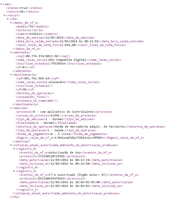 Web Service Nota Fiscal