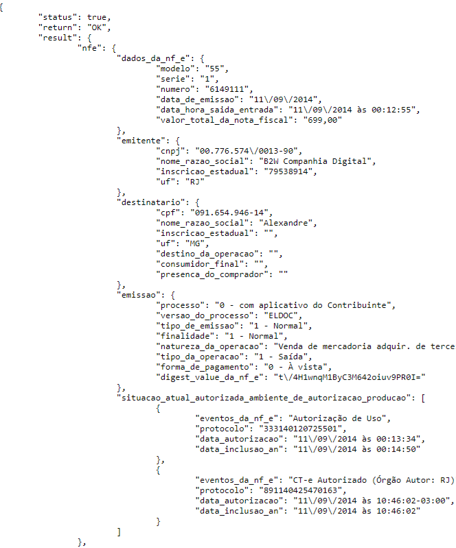 Web Service Nota Fiscal
