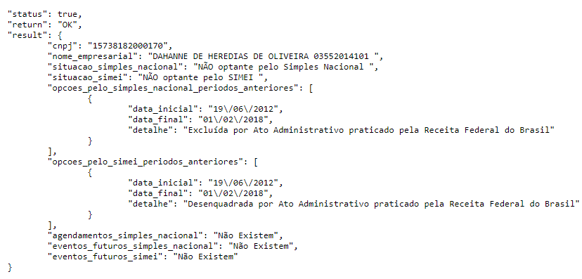 Web Service Simples Nacional